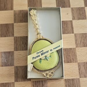 Gold and Green Purse Mirror